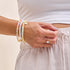Rainbow White | Gold | Mermaid Glass Bead Bracelet